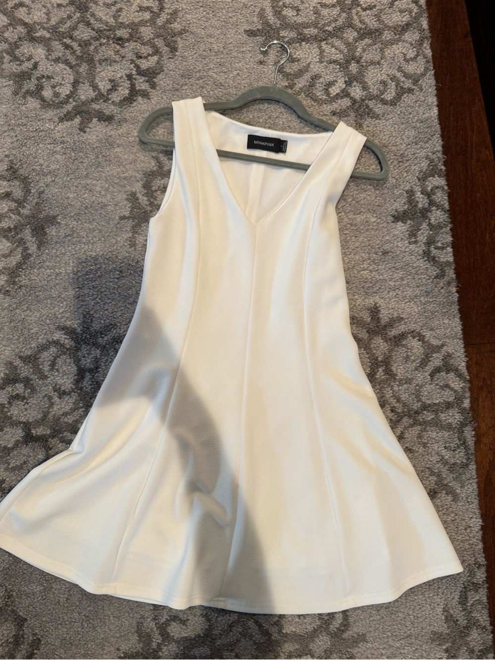 MINKPINK Cream V-Neck Mini Dress